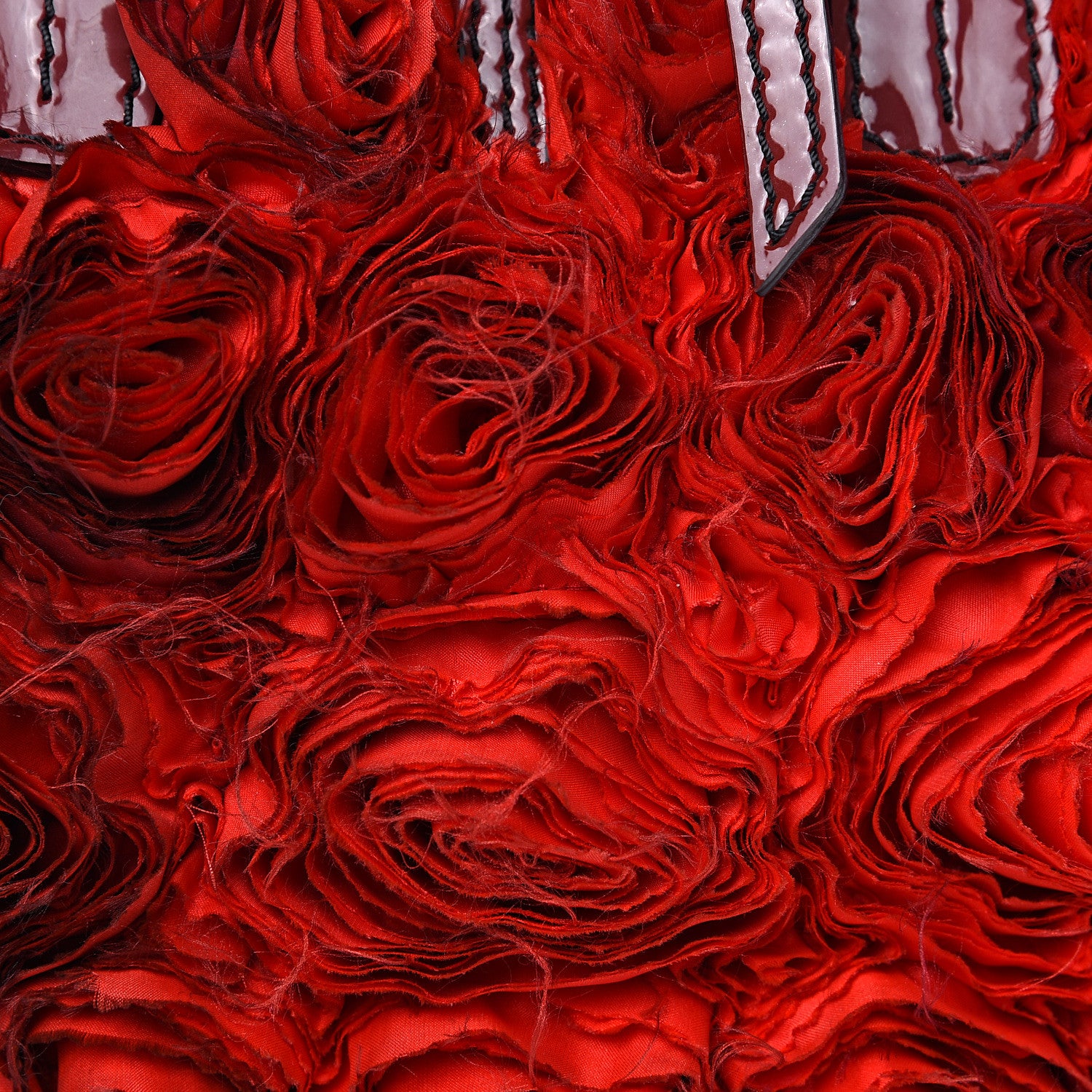 Valentino Garavani Silk Patent Rosier Tote Red 9 of 9