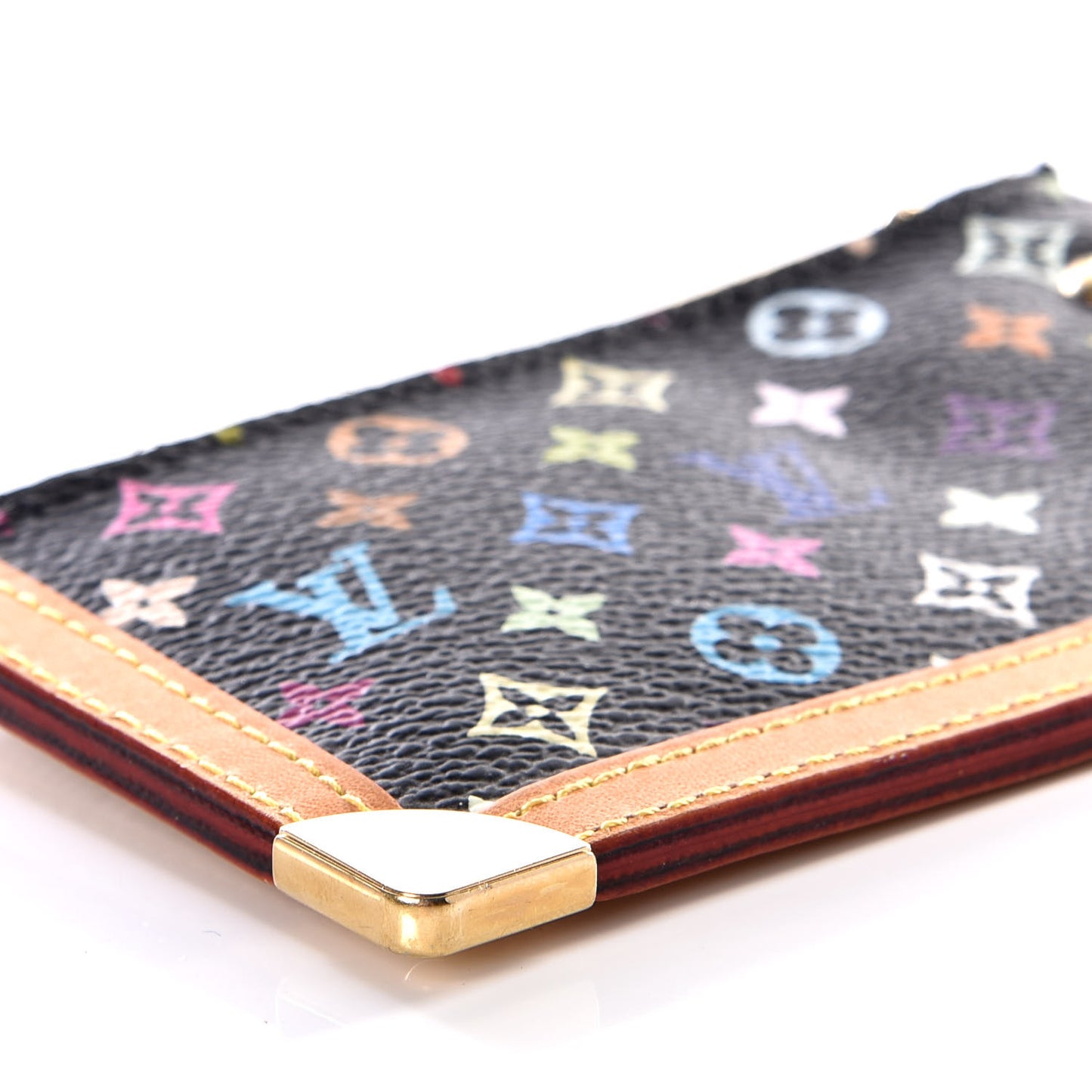 Monogram Multicolor Key Pouch Black