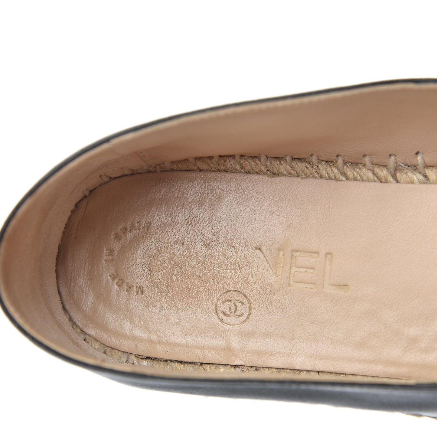 Lambskin CC Espadrilles 38 Black