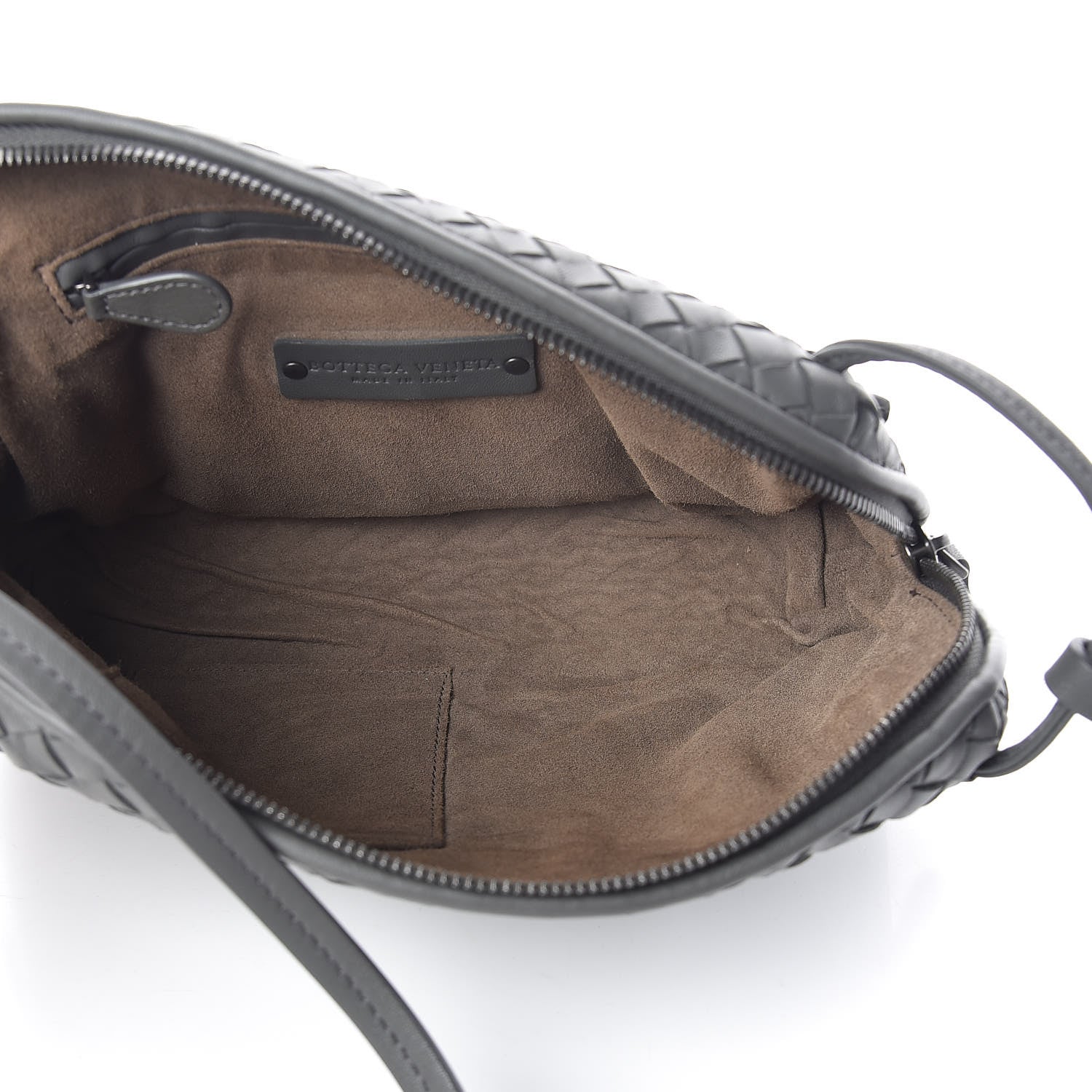 Bottega Veneta Nappa Intrecciato Nodini Crossbody Messenger Light Grey 5 of 11