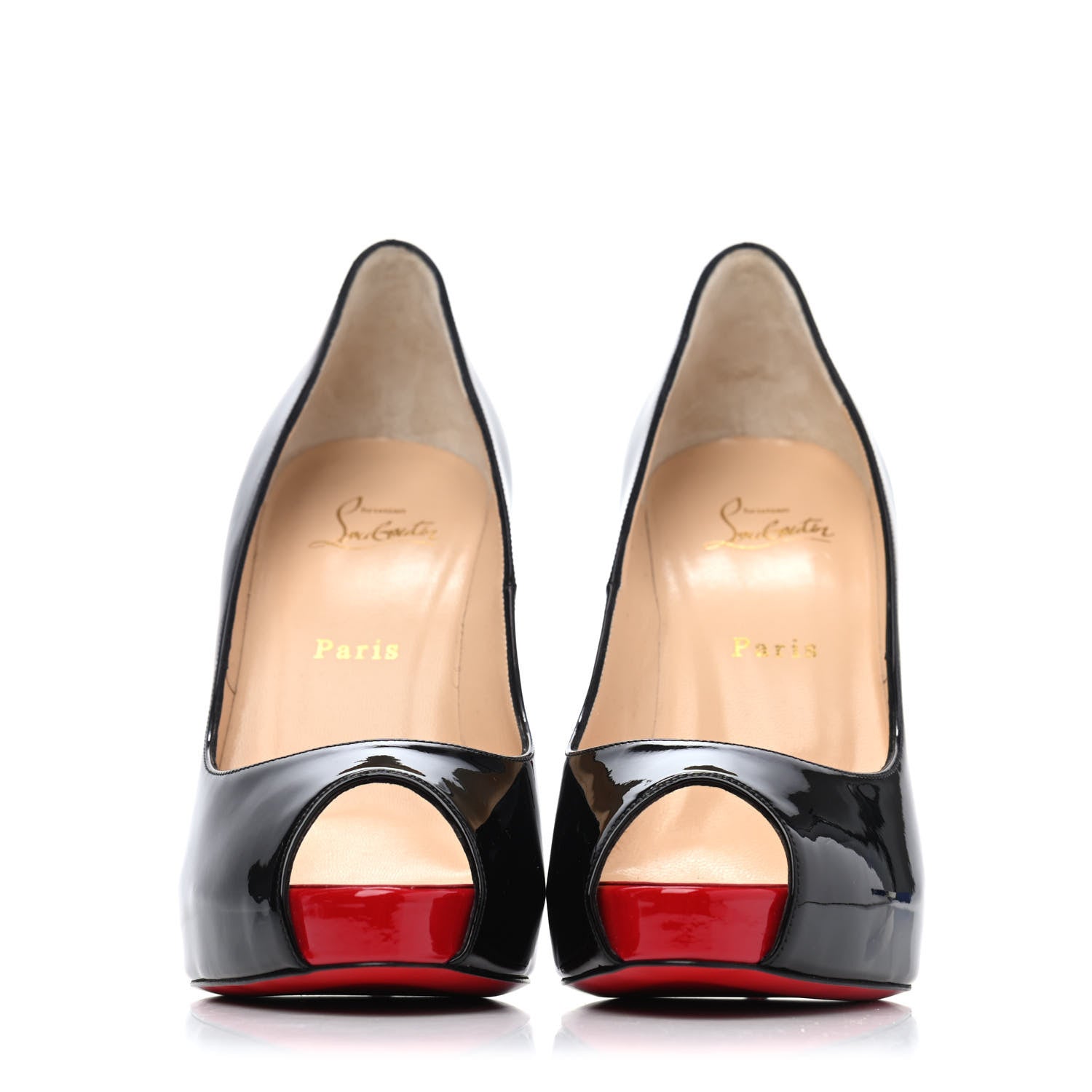 Christian Louboutin Patent New Very Prive 120 Pumps 39.5 Black Red 2 of 4