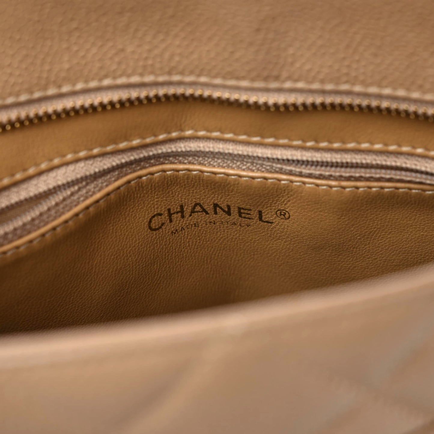 Caviar Quilted Medallion Tote Beige