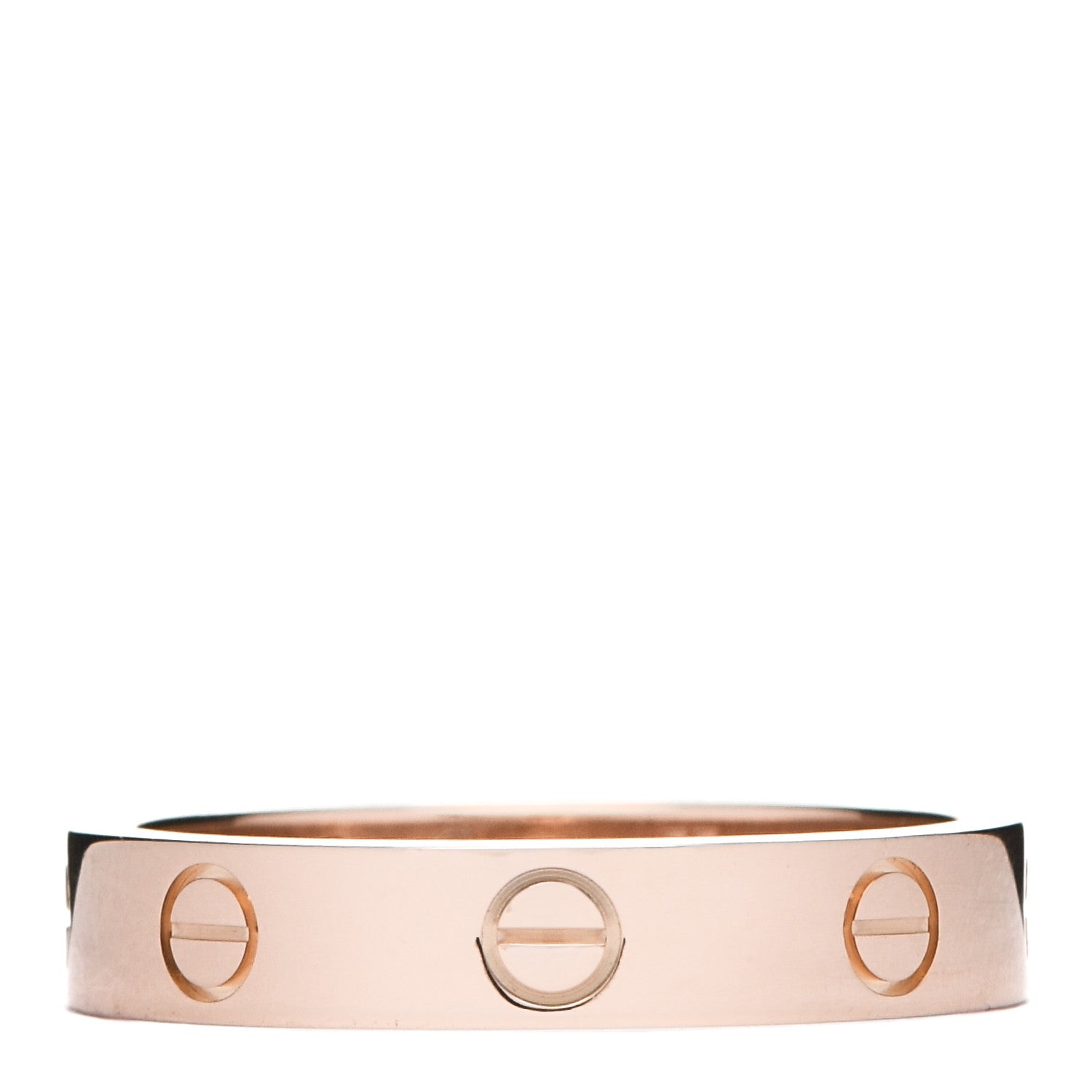 Cartier 18K Pink Gold Diamond 4mm LOVE Wedding Band Ring 55 7.25 1 of 5
