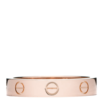 Cartier 18K Pink Gold Diamond 4mm LOVE Wedding Band Ring 55 7.25 1 of 5