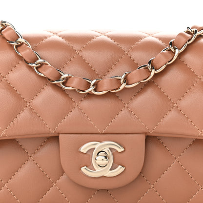 Chanel Lambskin Quilted Mini Rectangular Flap Brown 8 of 10