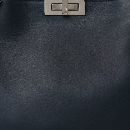 Fendi Vitello Tahiti Burro Large Peekaboo Iconic Essentially Satchel Blue Notte Grigio Perla 9 of 12