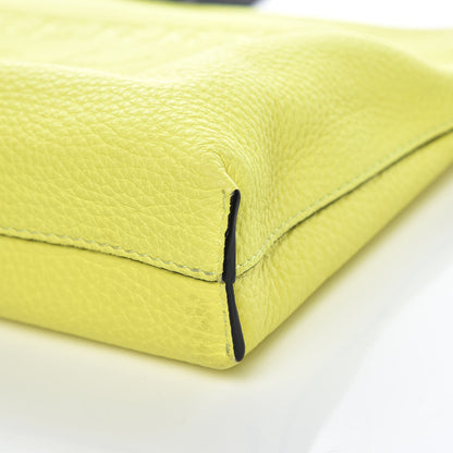 Burberry Soft Calfskin Large Duncan Zip Pouch Neon Yellow 10 of 11