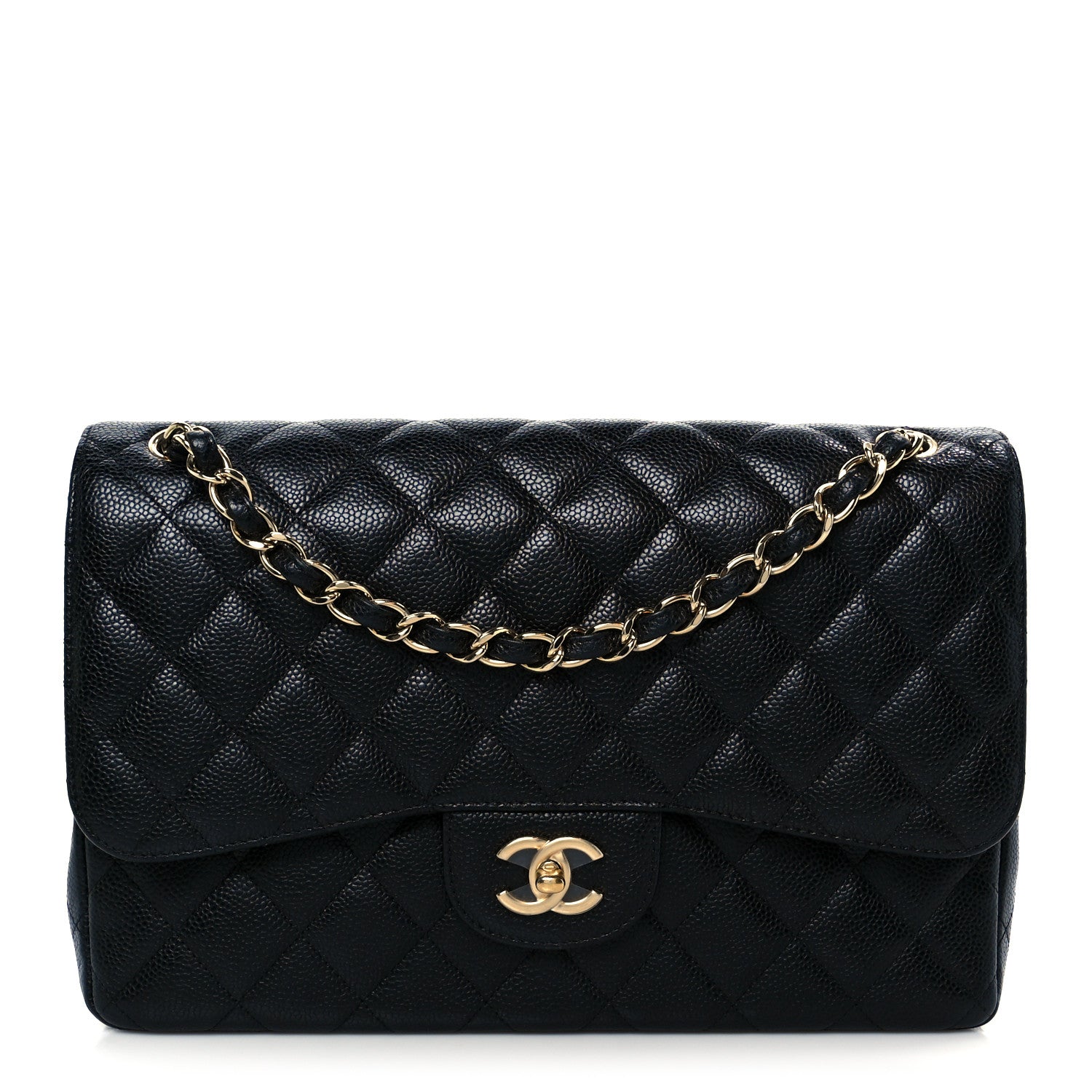 Chanel Caviar Quilted Jumbo Double Flap Black 1 of 11