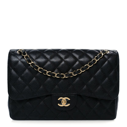Chanel Caviar Quilted Jumbo Double Flap Black 1 of 11