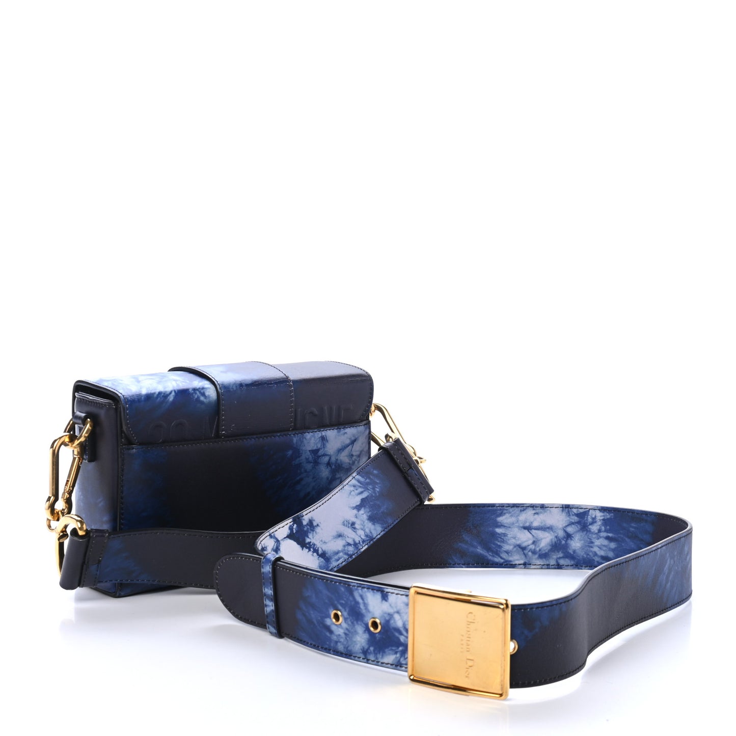 Calfskin Tie Dye 30 Montaigne Box Bag Multicolor
