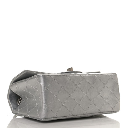 Chanel Metallic Grained Calfskin Quilted 2.55 Reissue Mini Flap Silver 4 of 12