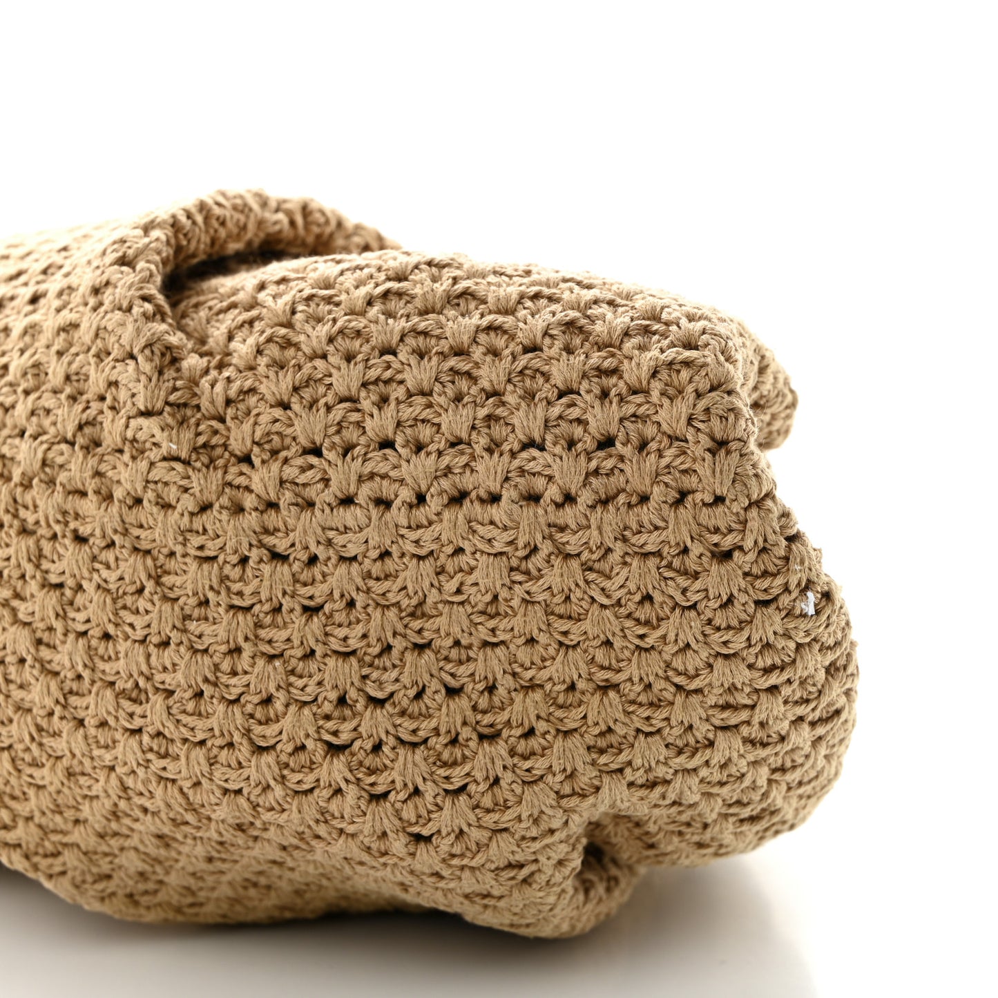 Intreccio Macrame Braided Shell Clutch Sand