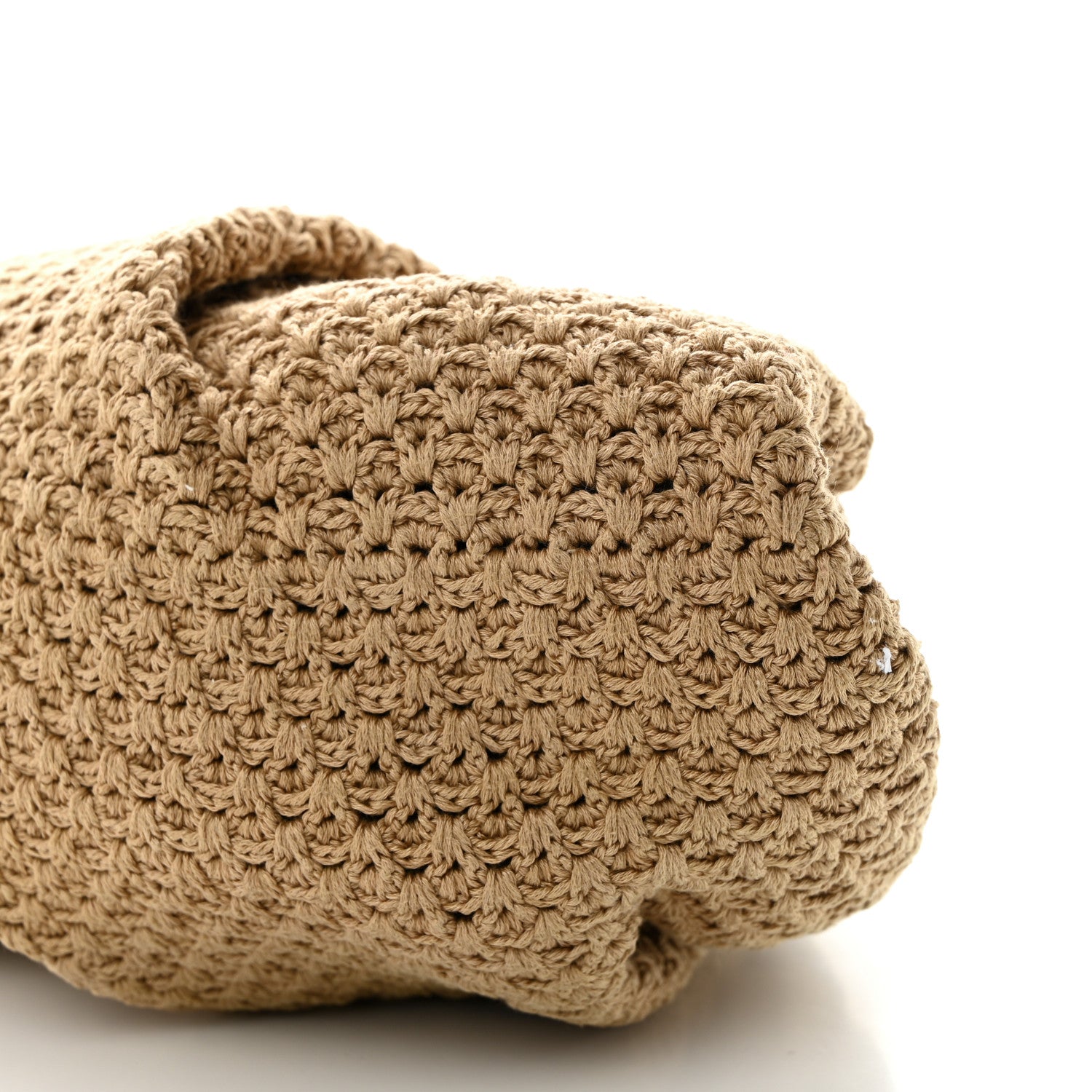 Fendi Intreccio Macrame Braided Shell Clutch Sand 10 of 10