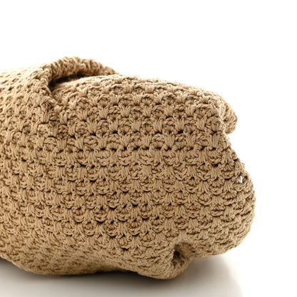 Fendi Intreccio Macrame Braided Shell Clutch Sand 10 of 10