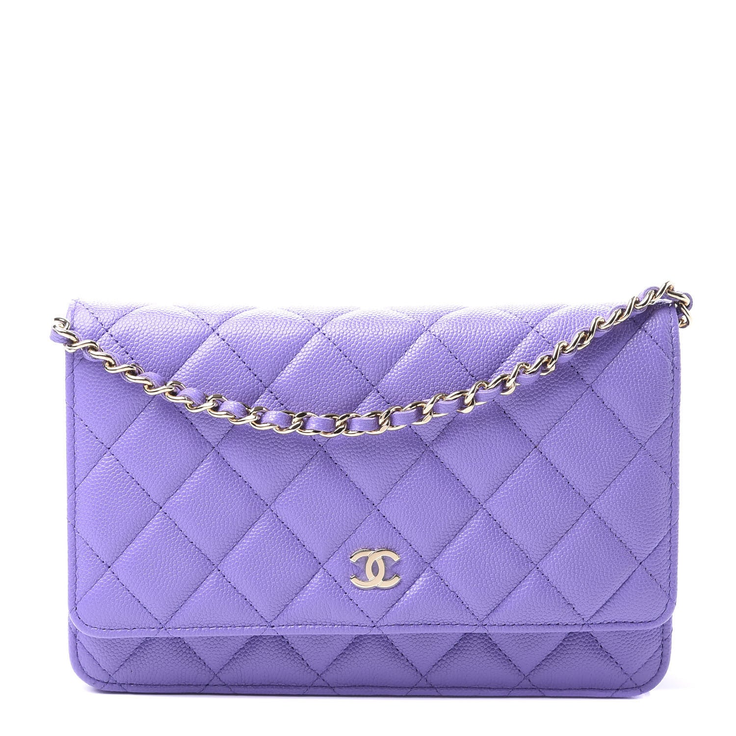 Chanel Caviar Quilted Wallet On Chain WOC Purple 1 of 9