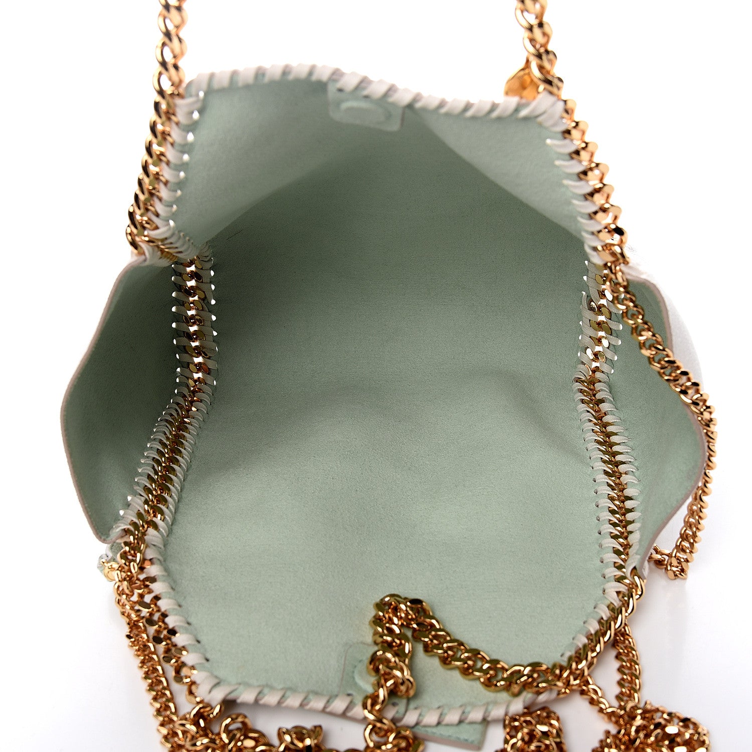 Stella McCartney Shaggy Deer Falabella Reversible Mini Fold Over Tote Chalk 5 of 9