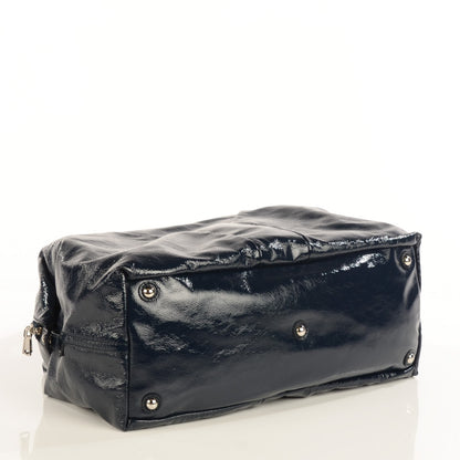Saint Laurent Textured Patent Medium Easy Sac Navy 4 of 8