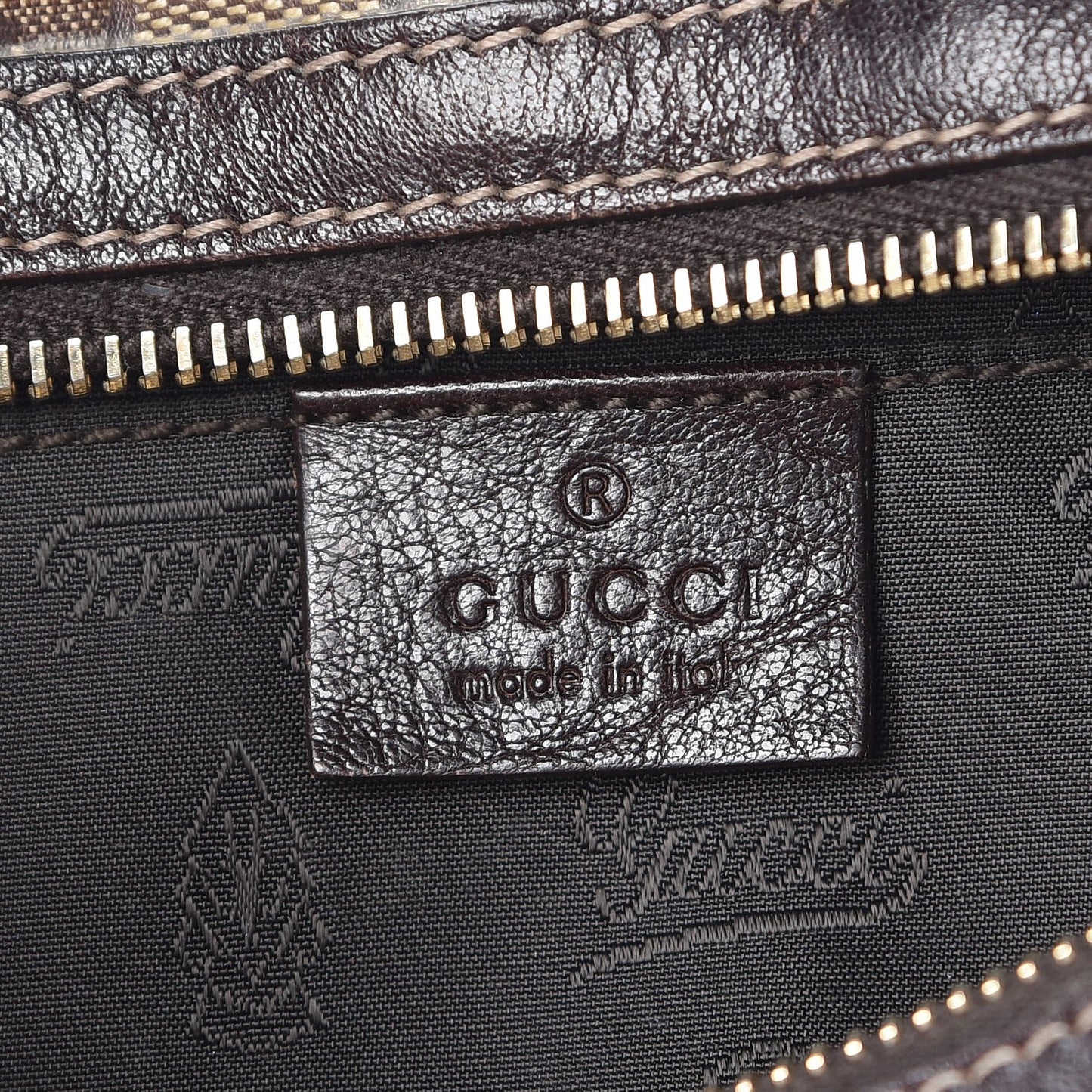Crystal Monogram Duchessa Small Boston Bag Brown