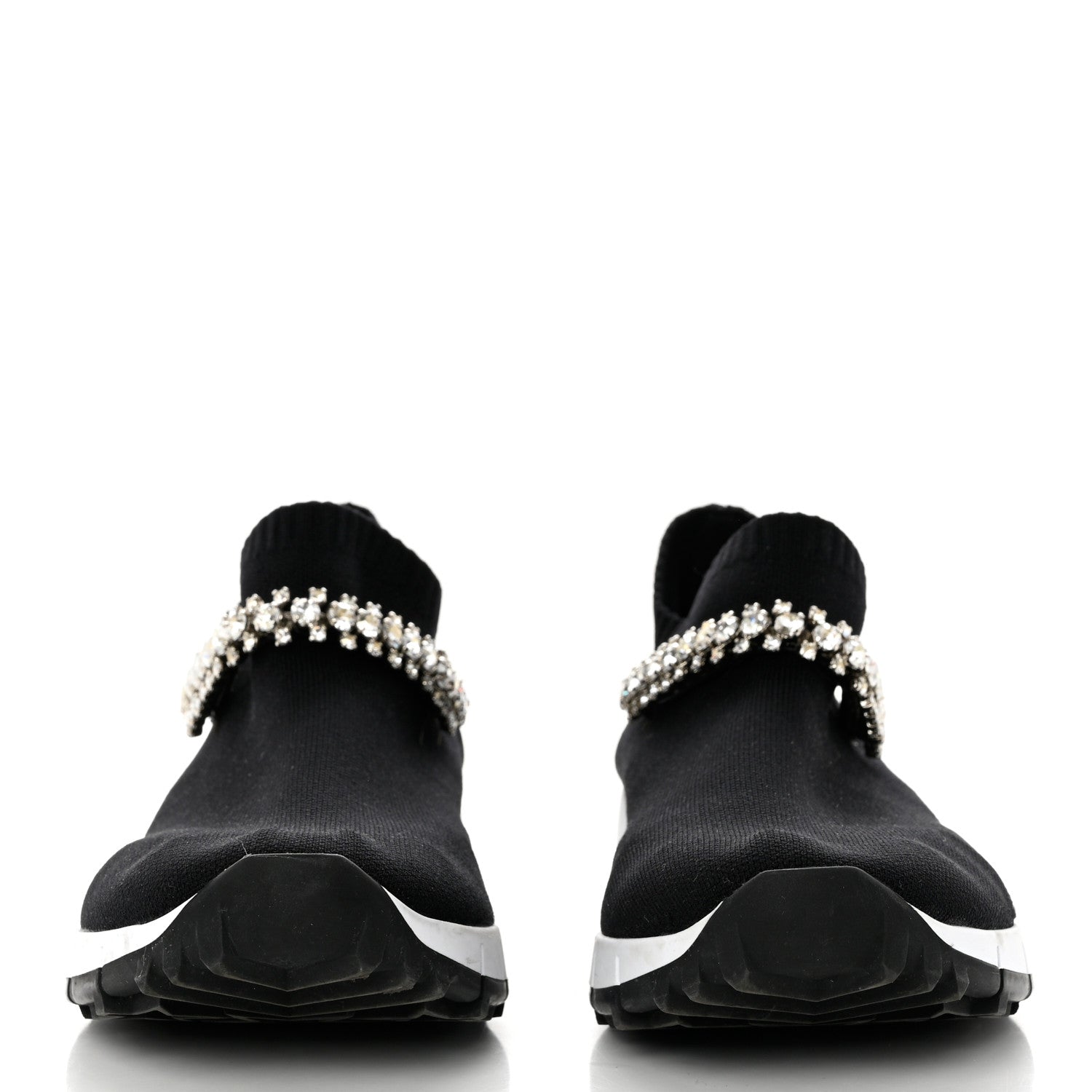 Jimmy Choo Knit Crystal Verona Sneaker 37 Black 2 of 7
