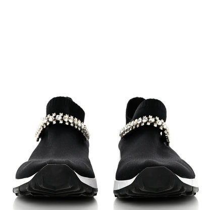 Jimmy Choo Knit Crystal Verona Sneaker 37 Black 2 of 7