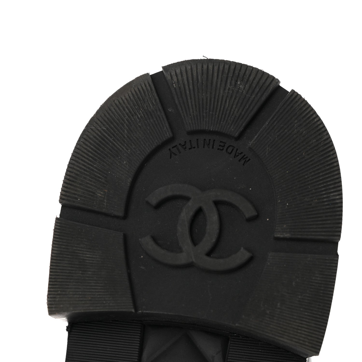 Chanel Shiny Calfskin Patent Quilted Chain Lace Up Combat Boots 39 Black 11 of 15