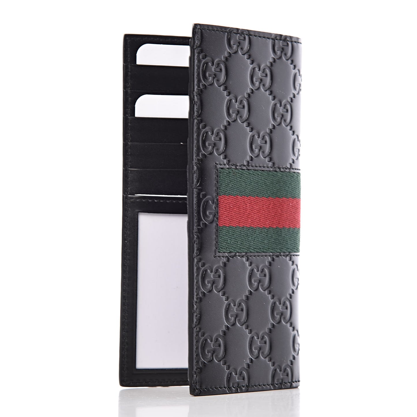 Guccissima Signature Web New Web Long Wallet Black