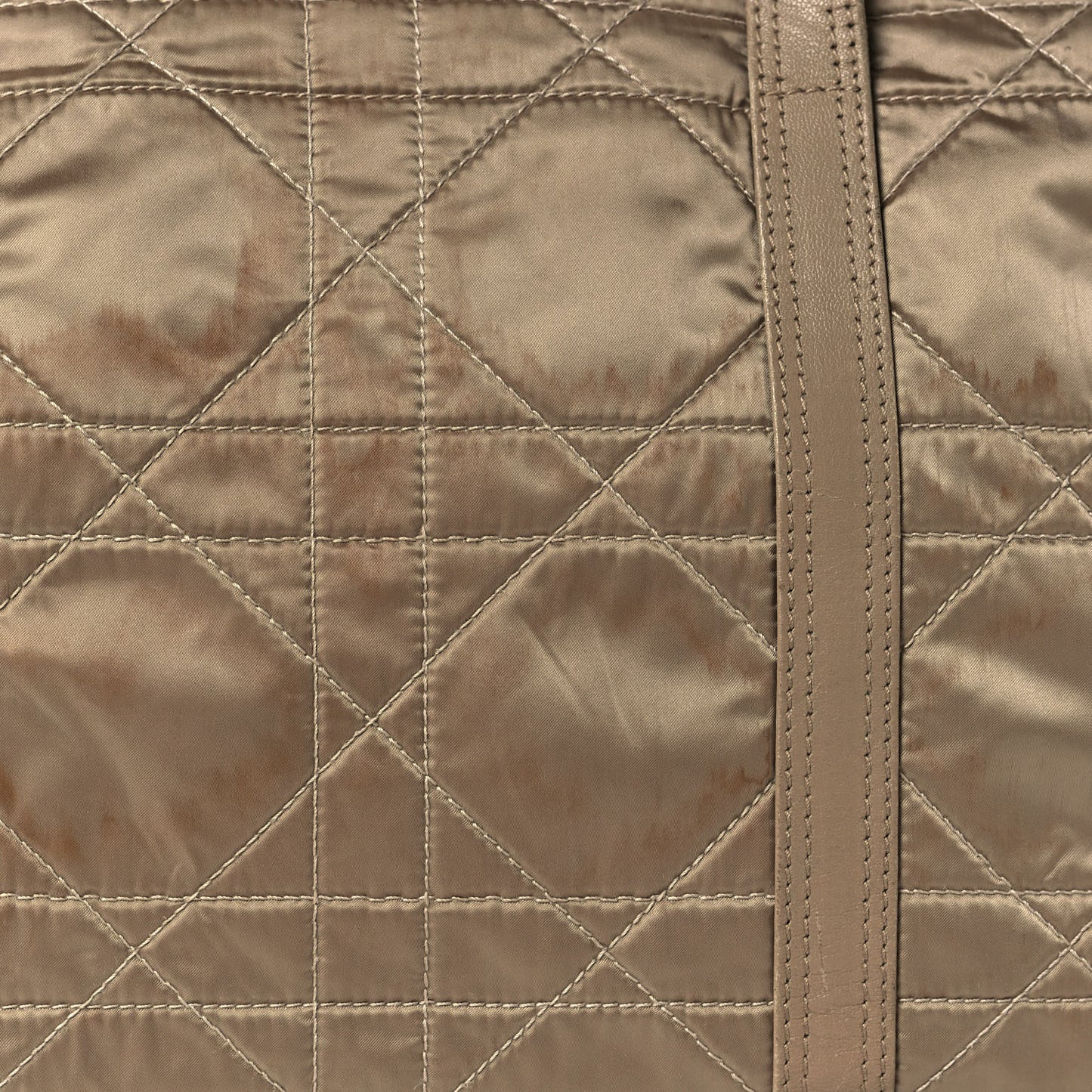 Nylon Cannage Shoulder Bag Beige