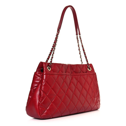 Chanel Caviar Quilted Timeless CC Soft Tote Red 3 of 16