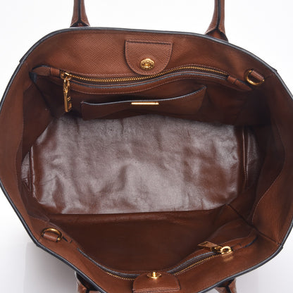 Prada Saffiano Cuir Front Pocket Tote Palissandro 5 of 8