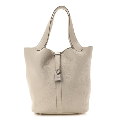 Hermes Taurillon Clemence Picotin Lock 22 MM Craie 1 of 11