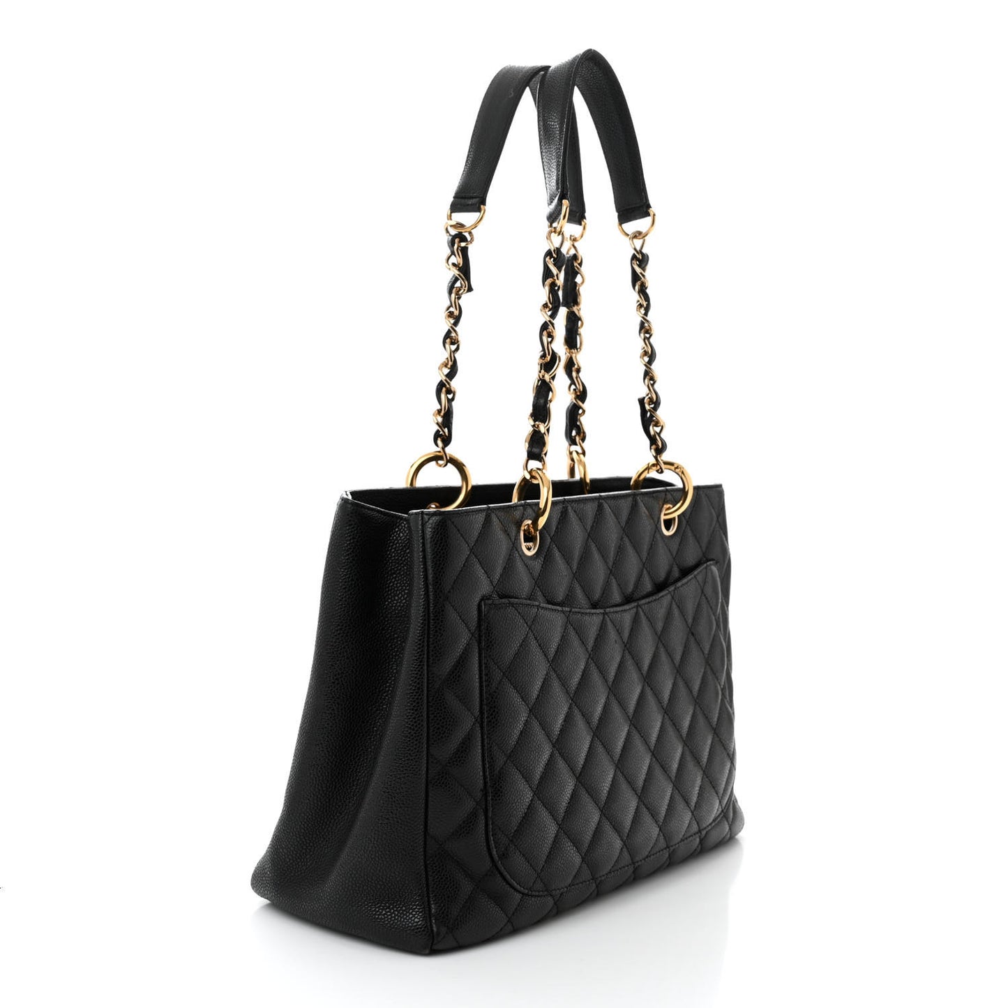 Caviar Quilted Grand Shopping Tote GST Black
