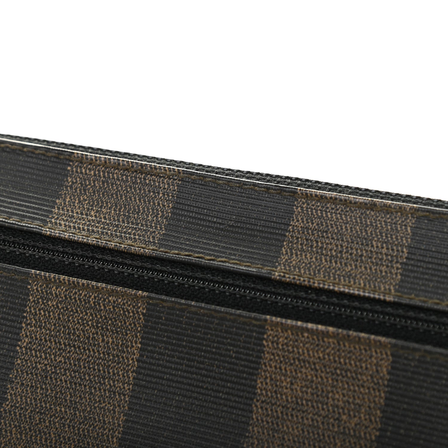 Fendi Pequin Zip Clutch Tobacco 7 of 10