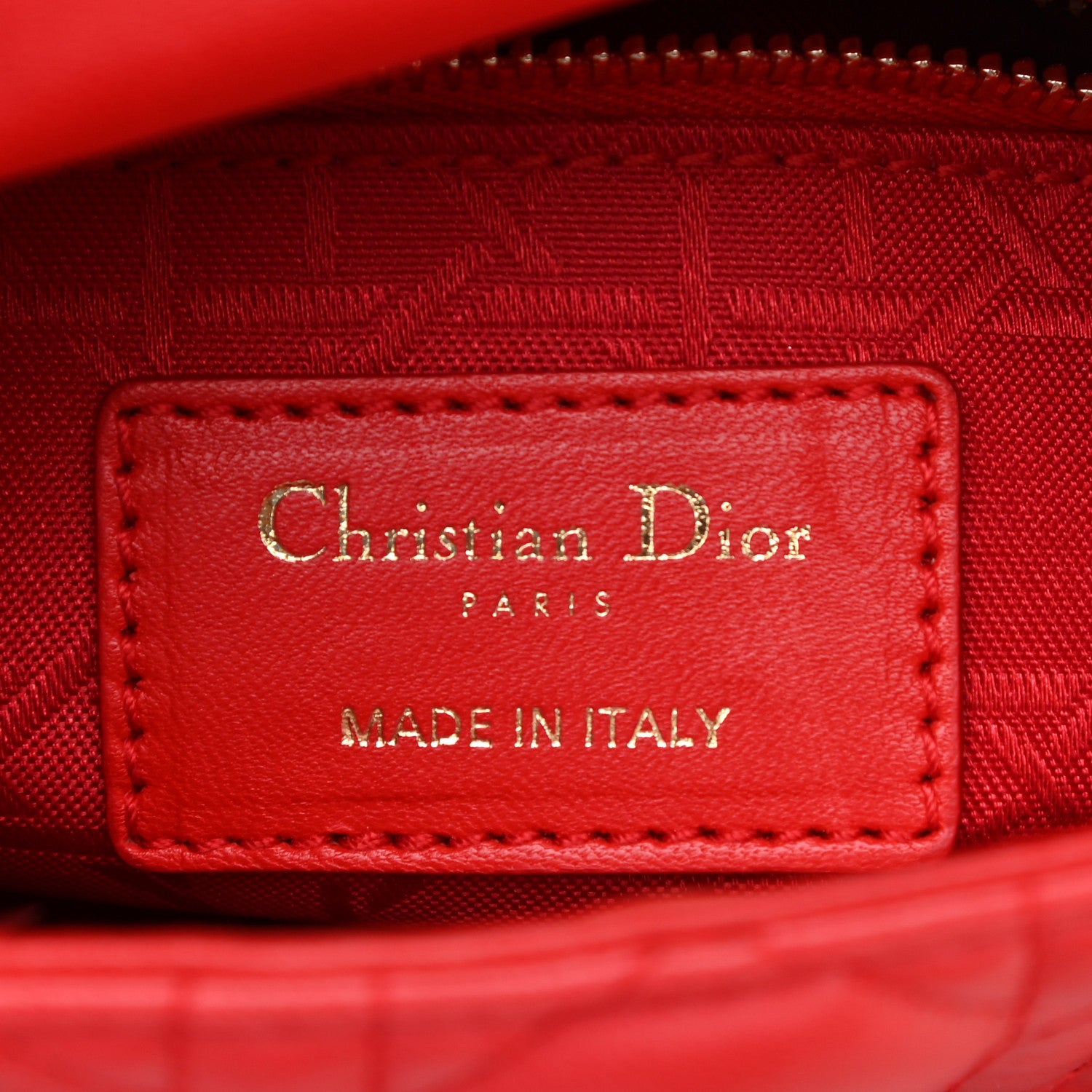 Christian Dior Lambskin Cannage Mini Lady Dior Geranium 13 of 21