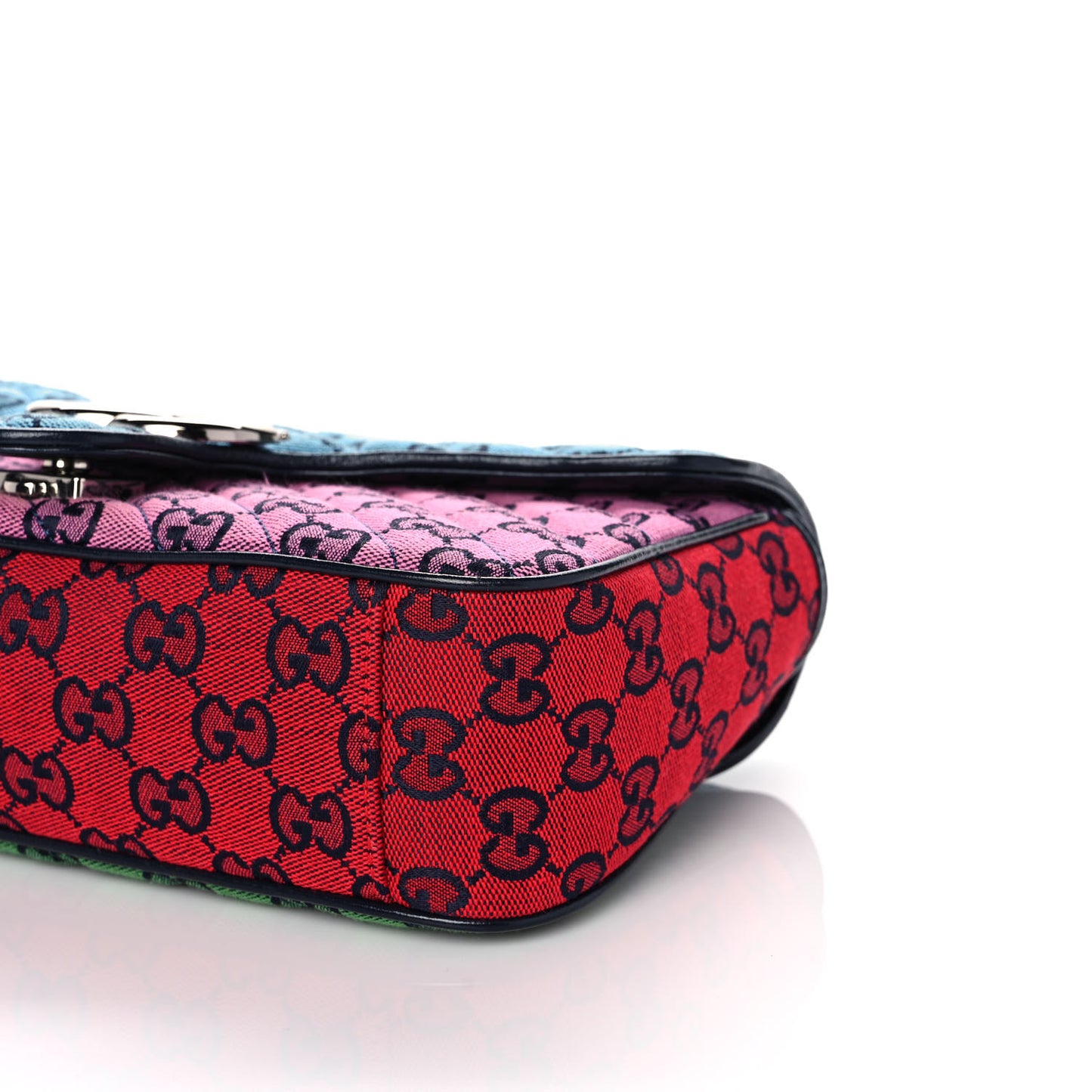 Monogram Multicolor Matelasse Diagonal Small GG Marmont Shoulder Bag Light Blue Pink Blue Green Red