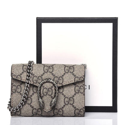 Gucci GG Supreme Monogram Dionysus Coin Purse Taupe 9 of 9