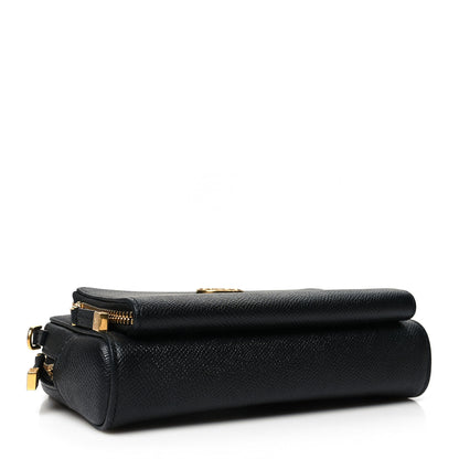 Christian Dior Grained Calfskin Caro Double Pouch Black 3 of 9