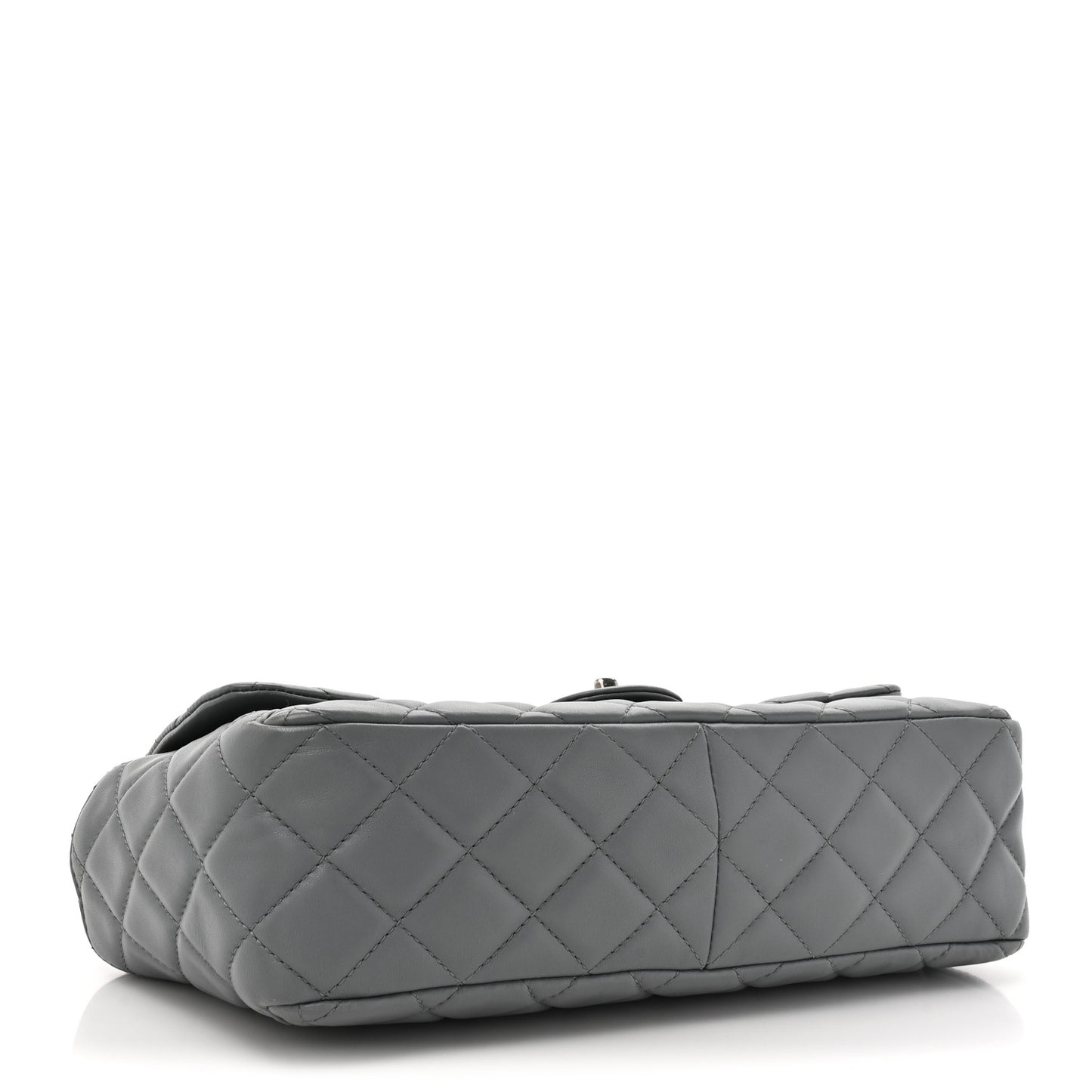 Lambskin Large Around Pockets Flap Dark Grey