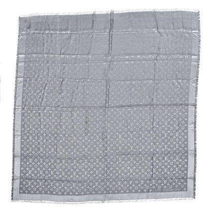 Louis Vuitton Silk Wool Monogram Shawl Pearl Grey 1 of 4