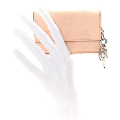 MCM Calfskin Ottomar Monogram Tri-Fold Wallet Hot Coral 2 of 6