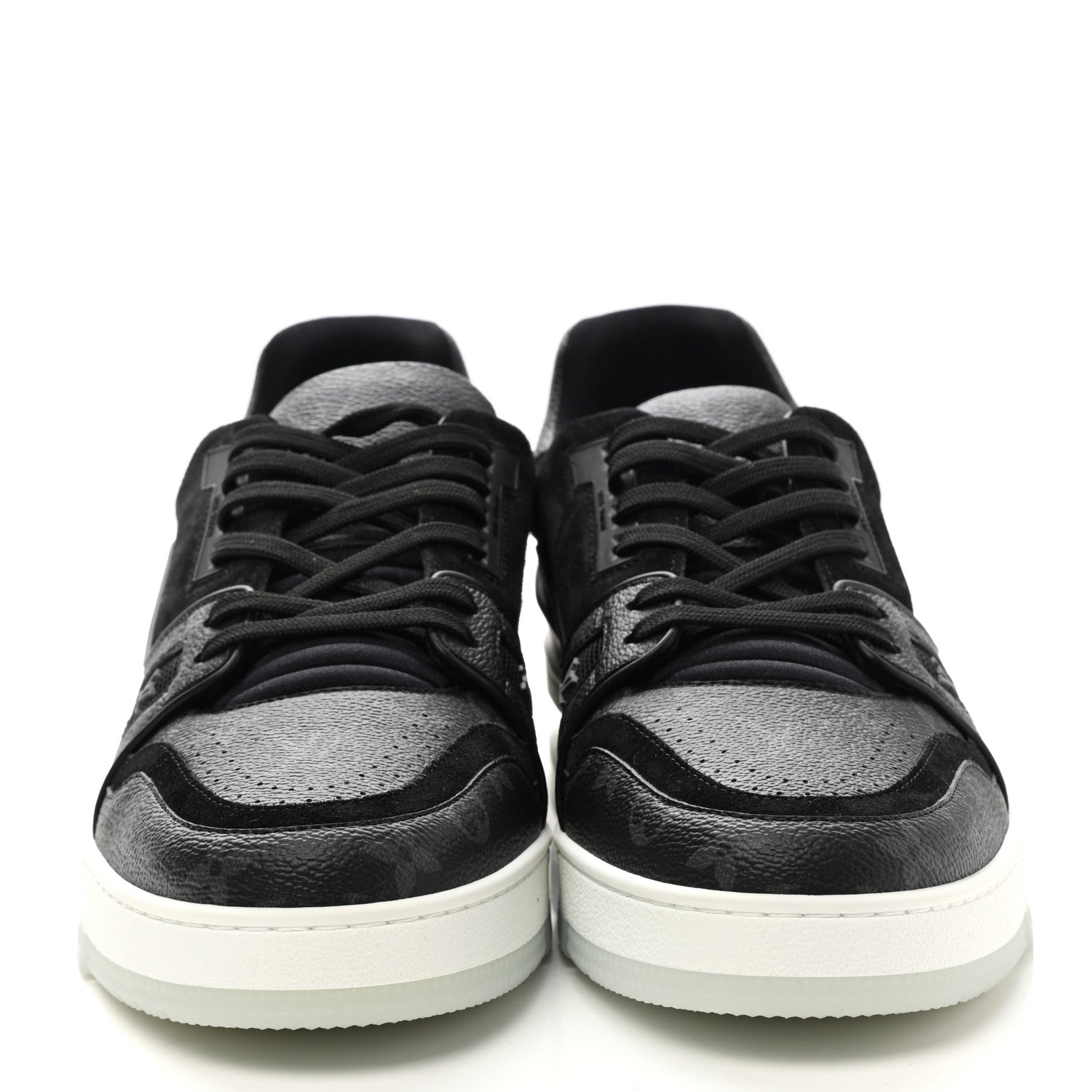 Louis Vuitton Monogram Eclipse Mens LV Trainer Sneakers 9 Black 2 of 10