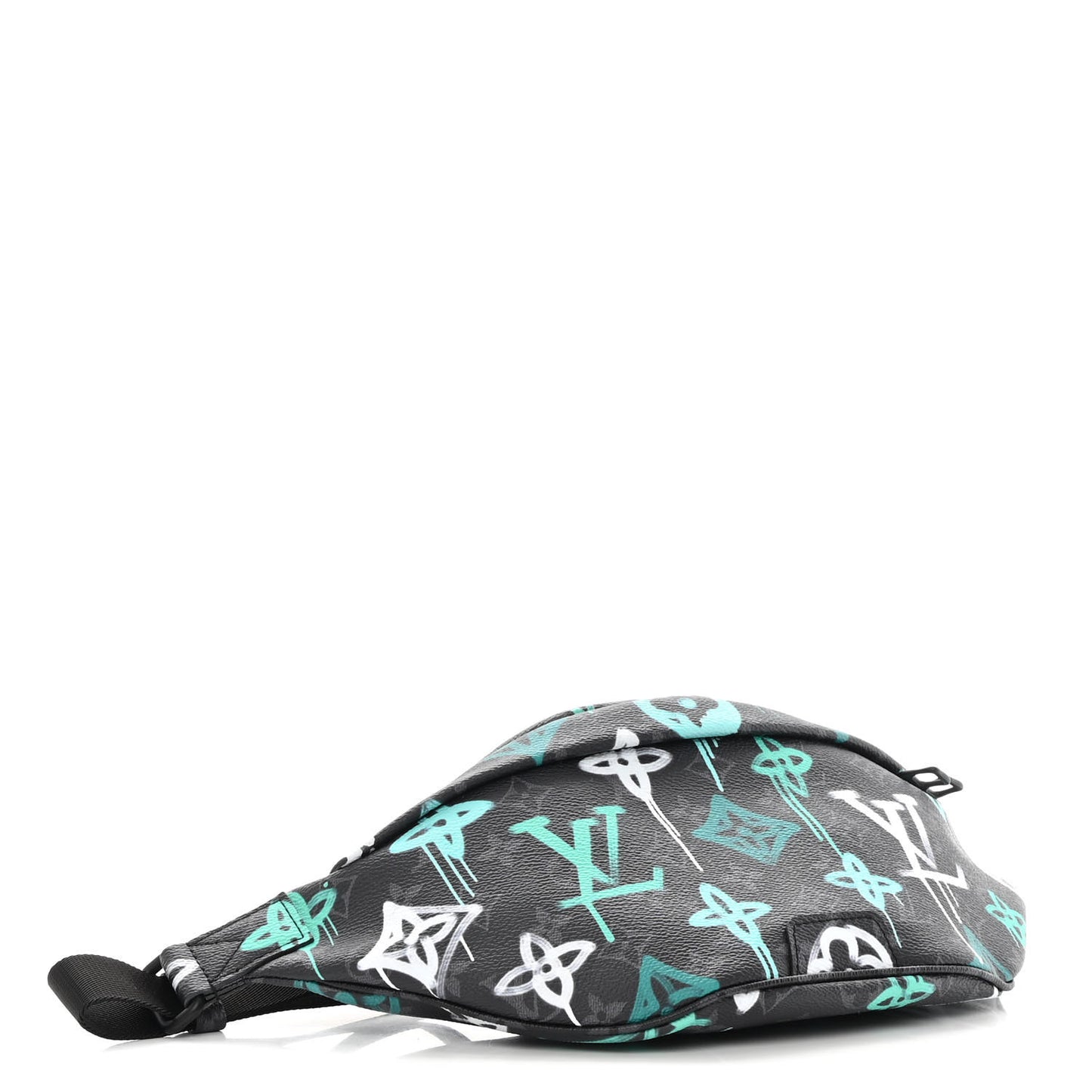 Monogram Eclipse LV Graffiti Discovery Bumbag Green Lights