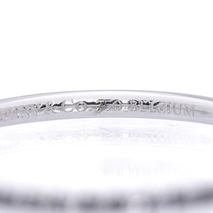 Tiffany 18K White Gold Iolite Metro Single Row Ring 56 7.5 4 of 5