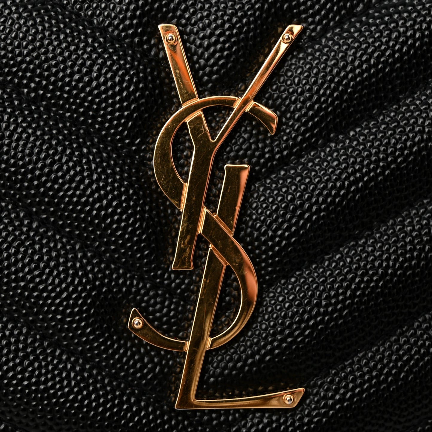Grain De Poudre Matelasse Chevron Monogram Zip Around Wallet Black