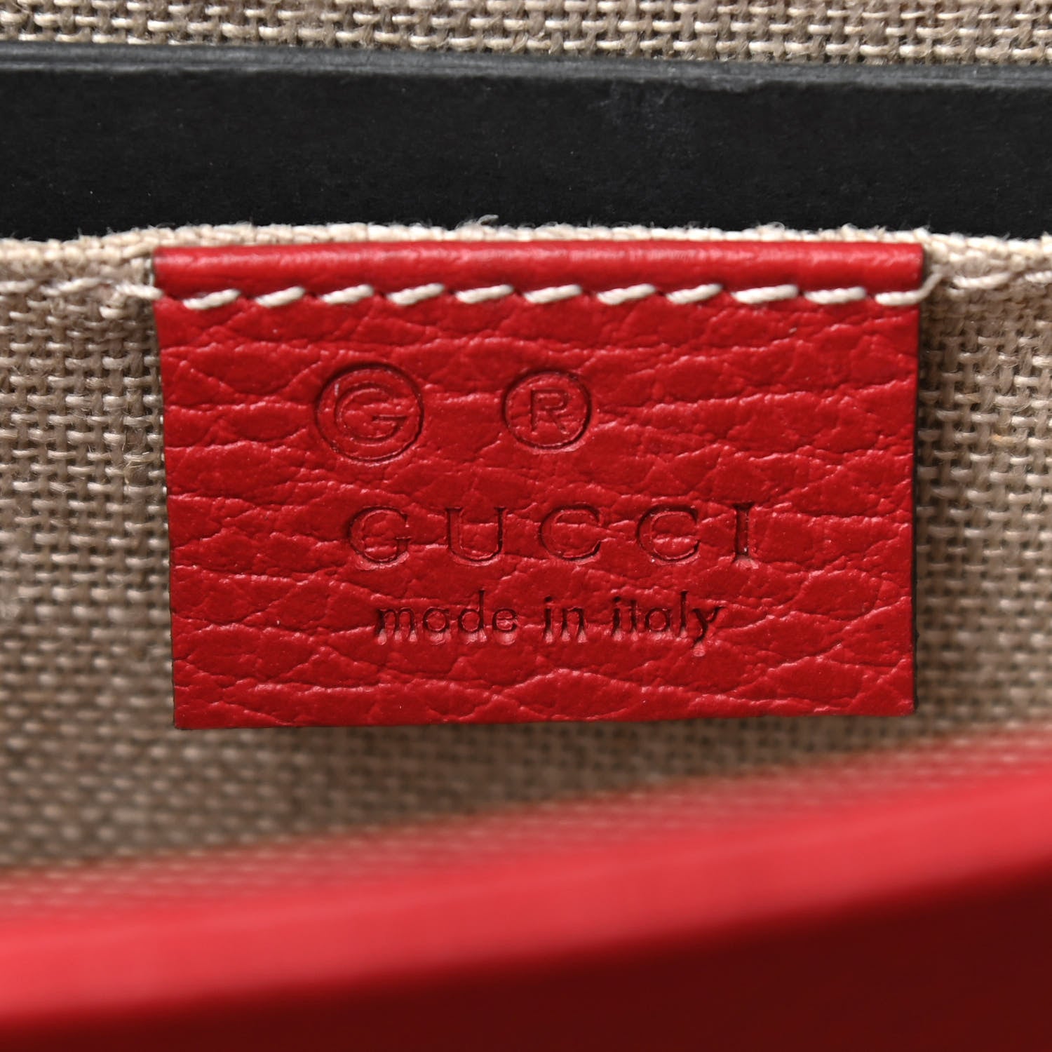 Gucci Dollar Calfskin Small Interlocking G Shoulder Bag Red 6 of 11