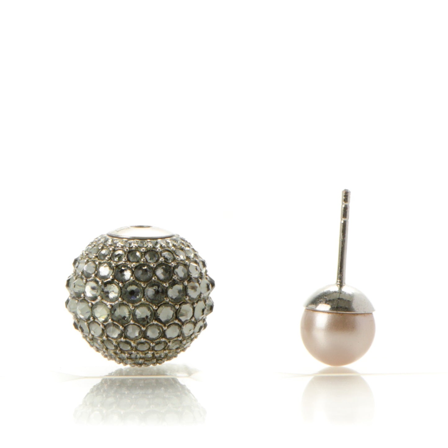 Crystal Mise En Dior Tribal Earrings Grey Pink