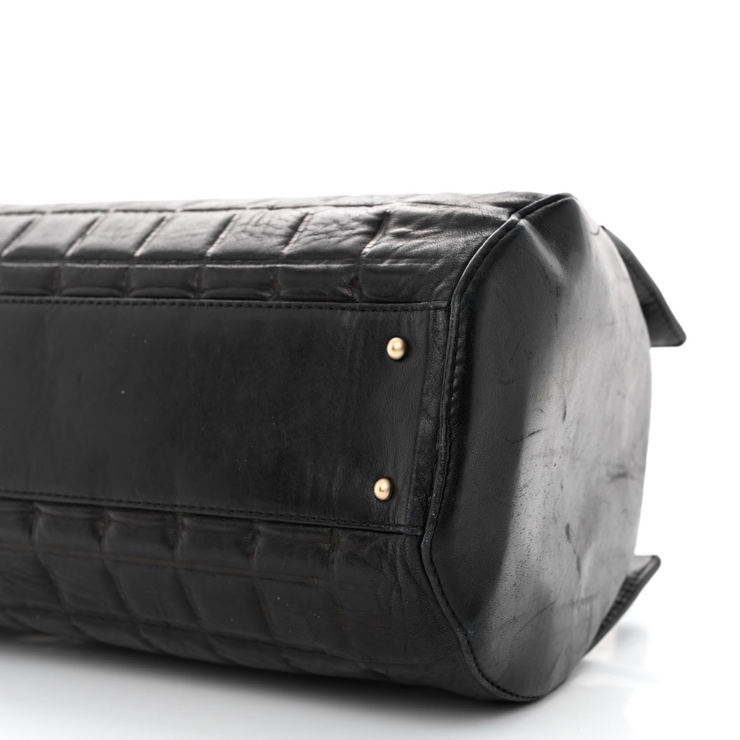 Chanel Lambskin Quilted Chocolate Bar Shoulder Bag Black 10 of 16
