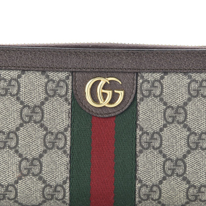 Gucci GG Supreme Monogram Web Ophidia Zip Around Wallet Brown 9 of 9