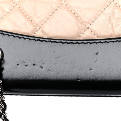 Chanel Aged Calfskin Quilted Small Gabrielle Backpack Beige Black 10 of 13