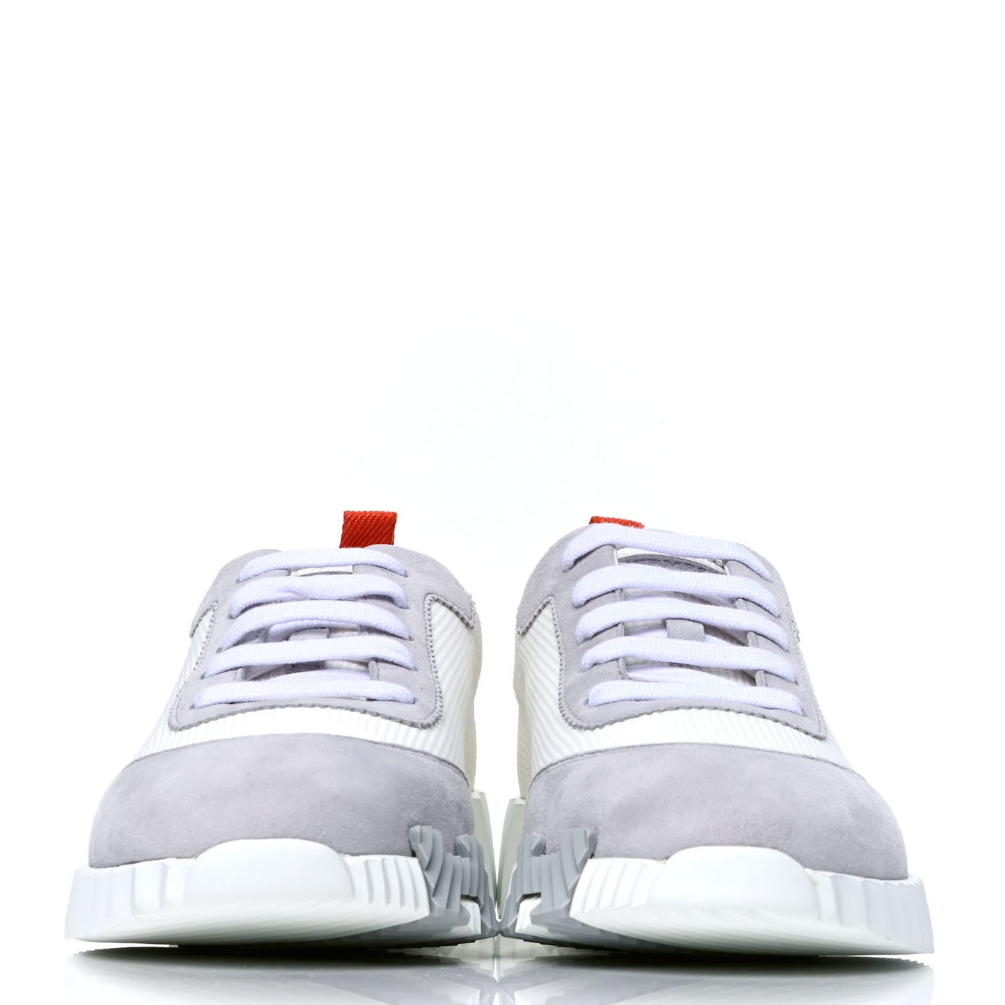 Technical Canvas Suede Goatskin Bouncing Sneakers 38 White Multicolor