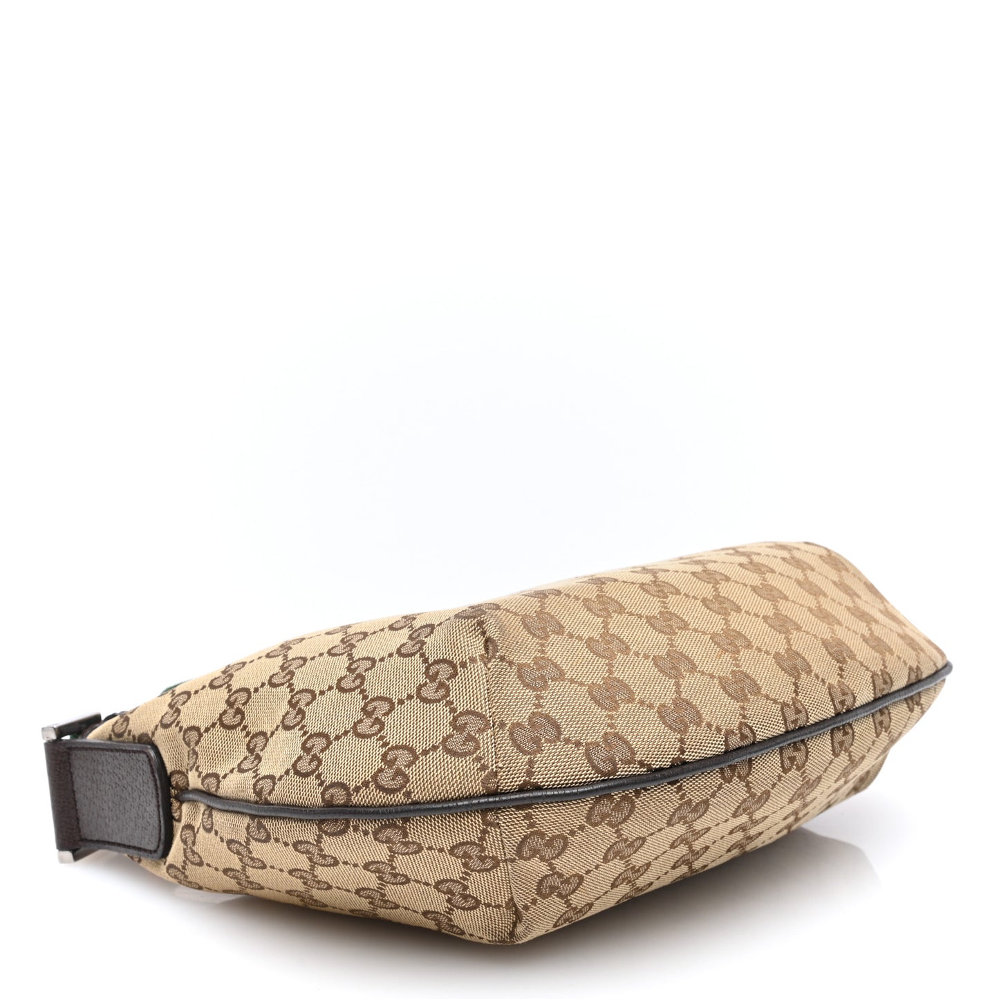 Monogram Web Medium Half Moon Hobo Dark Brown